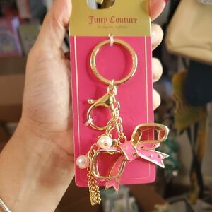 Juicy Couture Pink and Gold Bow Key Holder